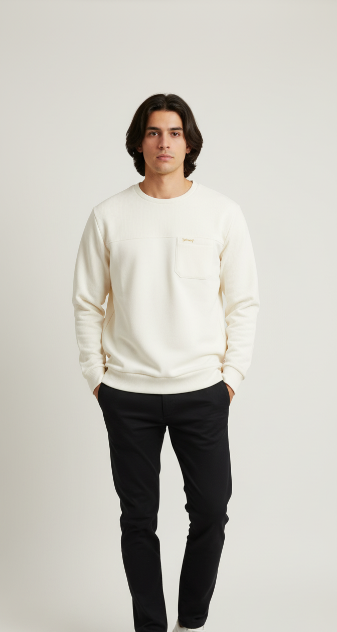 Imported corduroy sweatshirt