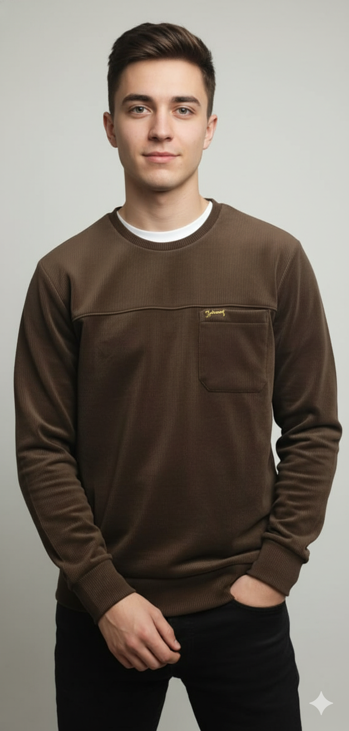 Imported corduroy sweatshirt